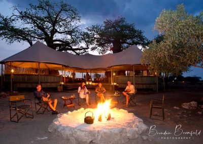 Botswana - Campfire at Lodge - Brendan Bromfield Photography